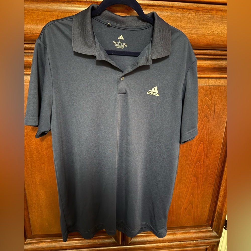 Adidas Men's Navy Blue Polo Shirt L